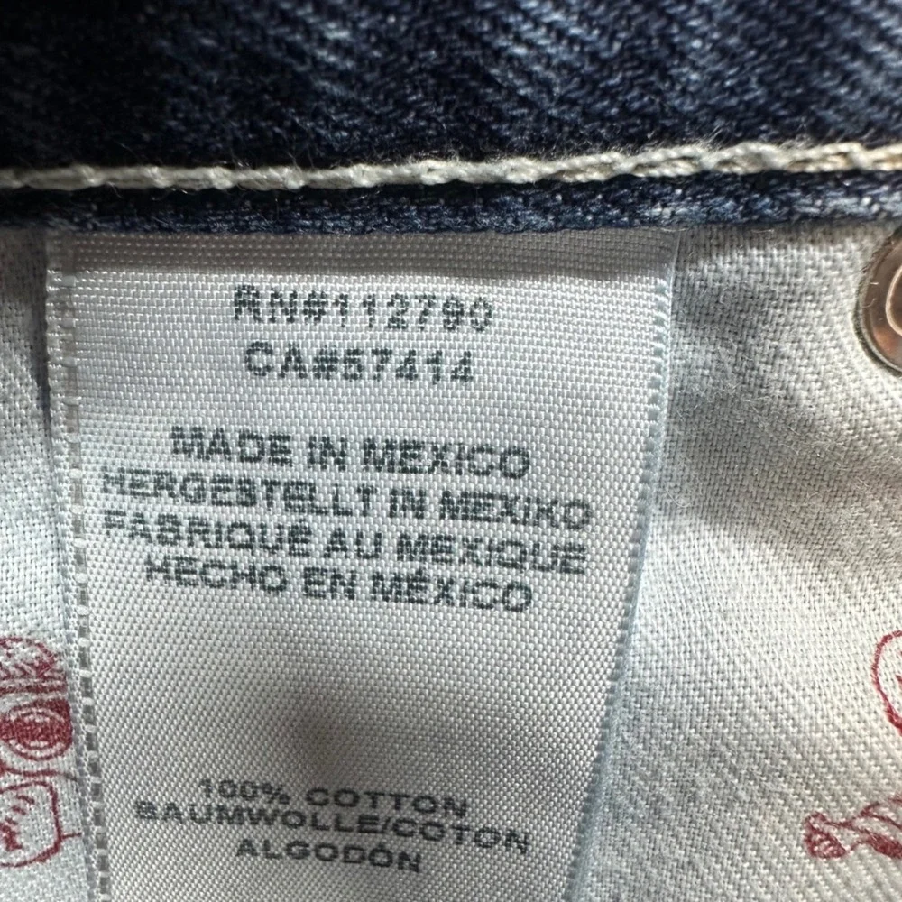 True Religion Straight Leg Jeans Mens 38 Blue  Medium Wash Y2K Denim